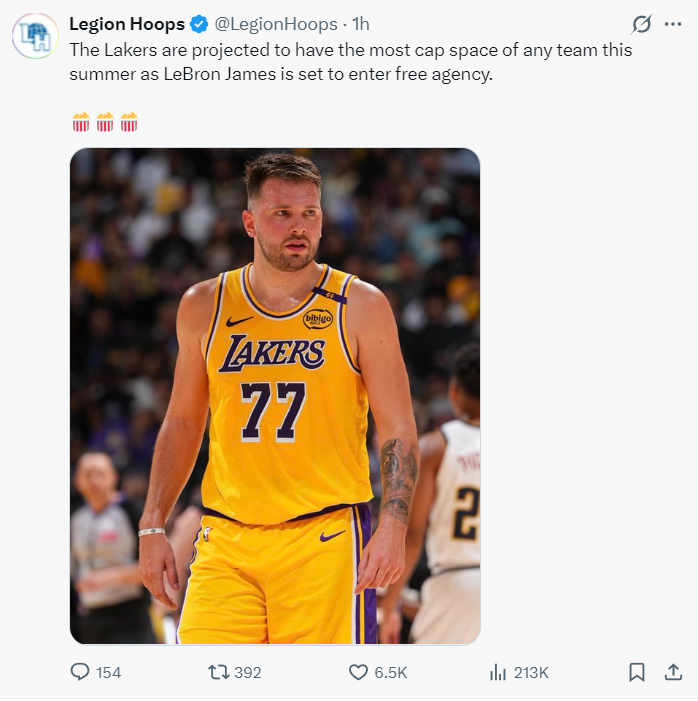 28圈-湖人今夏将猛追字母！有顶薪空间可签换里夫斯：为詹皇离队做准备